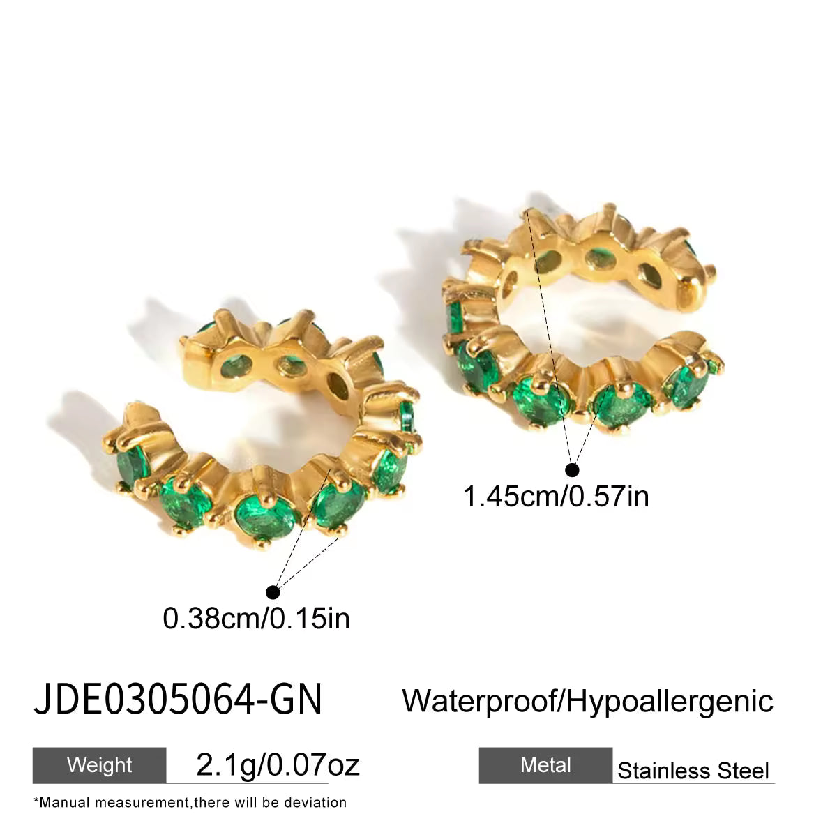 Zea Emerald Earcuff