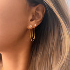 Stardust Duo Chain Earrings