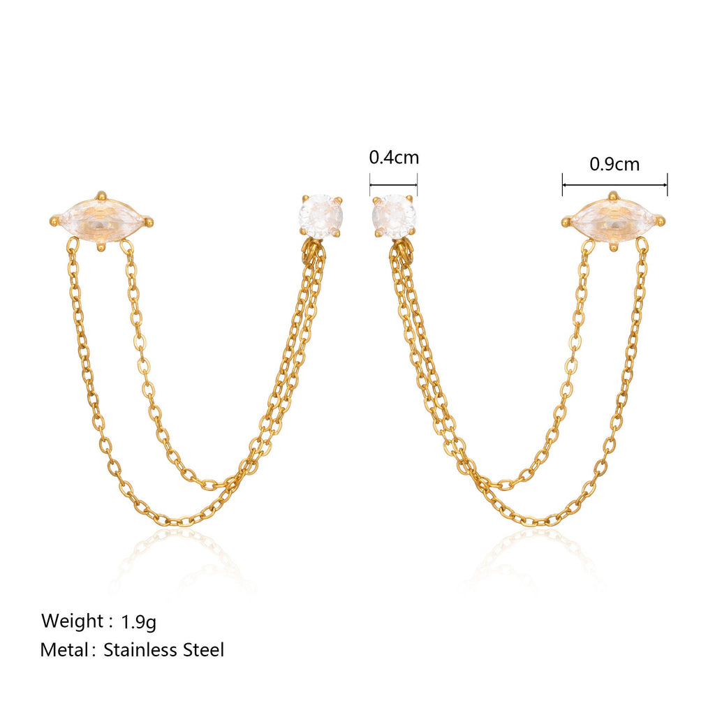 Stardust Duo Chain Earrings