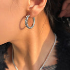Crystal Glow Hoop Earrings