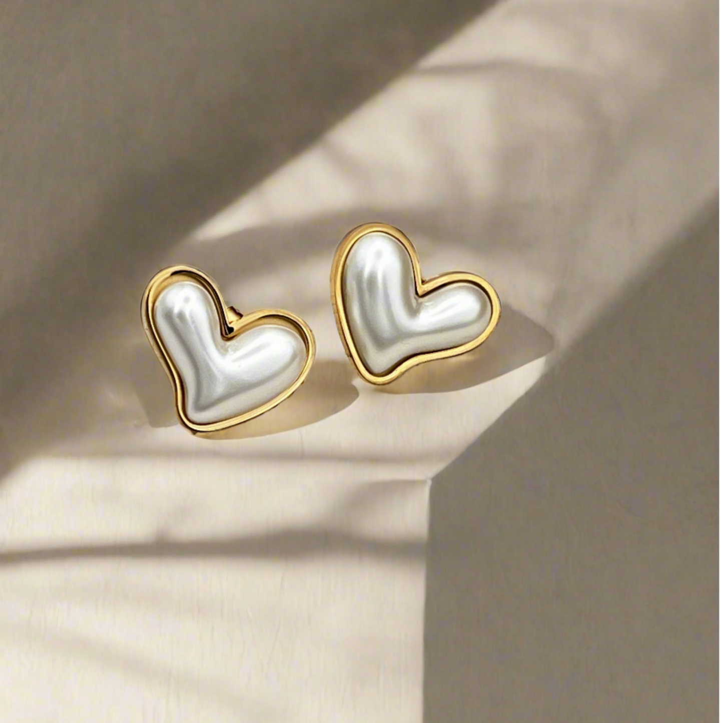 Pearl Love Stud Earrings