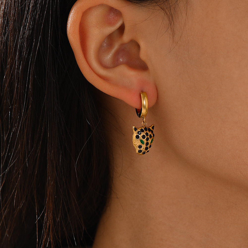 Panther Hoop Earrings