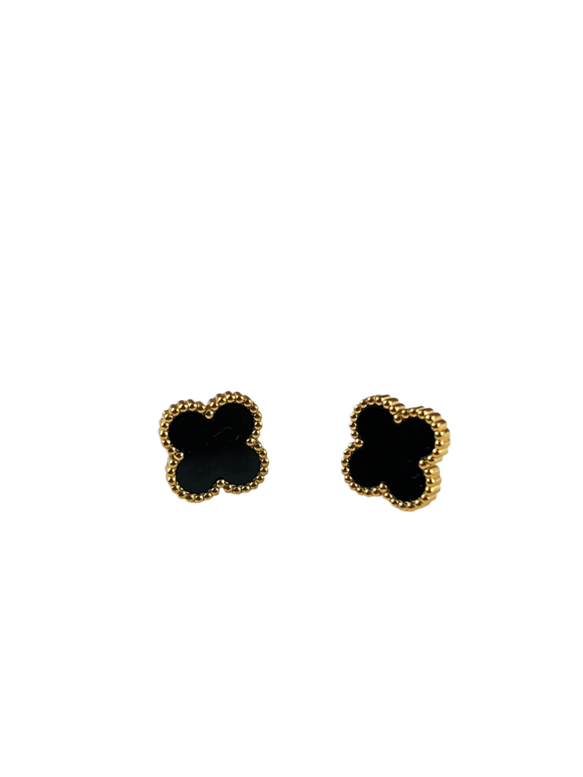 Black Clover Stud Earrings