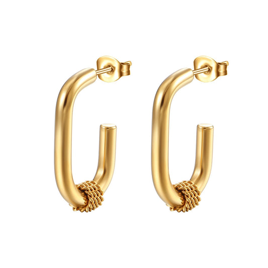 Modern Rectangular Hoop Earrings