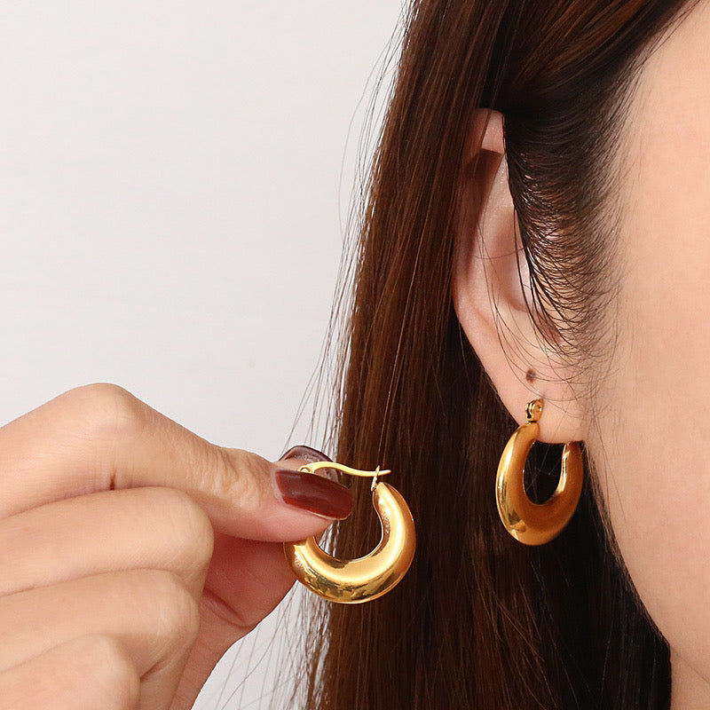 Classic Round Hoop Earring