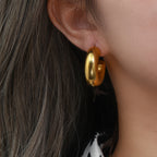 Classic Bold Golden Hoop Earrings