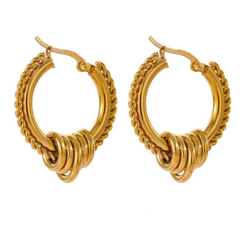 Golden Kira Hoop Earrings