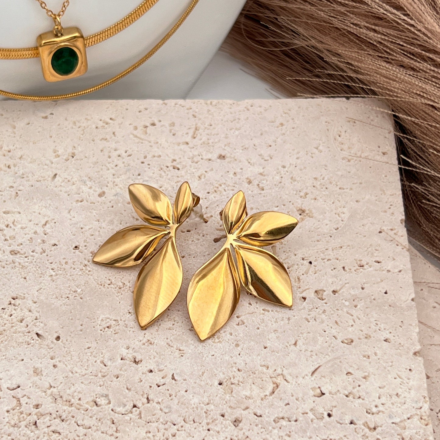 Golden Leaf Earrings