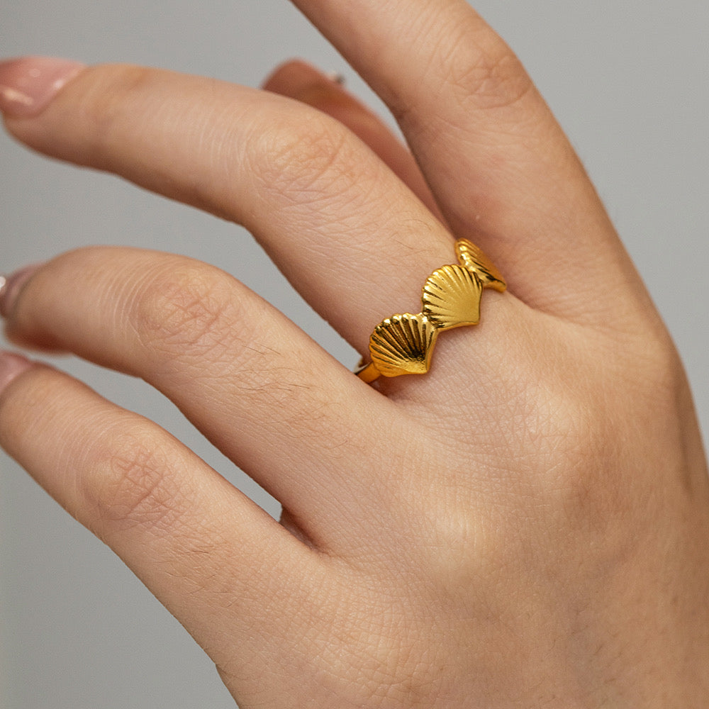 Golden Shell Ring