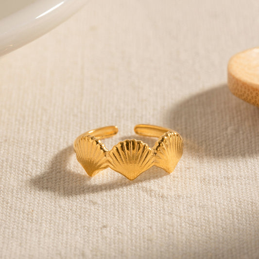 Golden Shell Ring