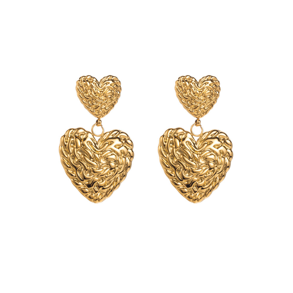 Little Hearts Textured Earrings