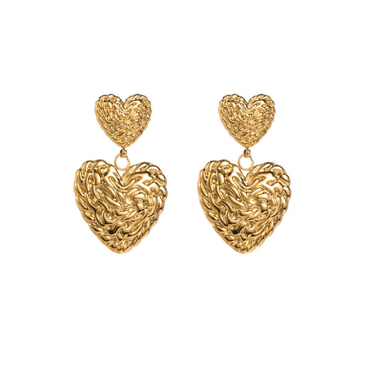 Little Hearts Textured Earrings