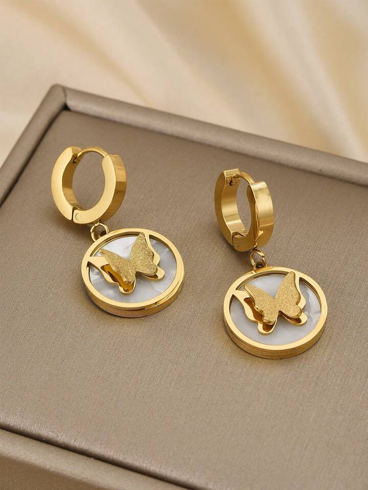 Butterfly Hoops Earrings