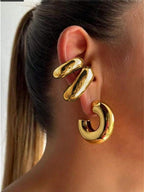 Classic Bold Golden Hoop Earrings