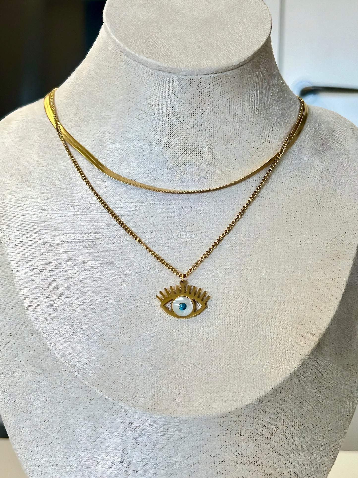 Layered Evil Eye Necklace