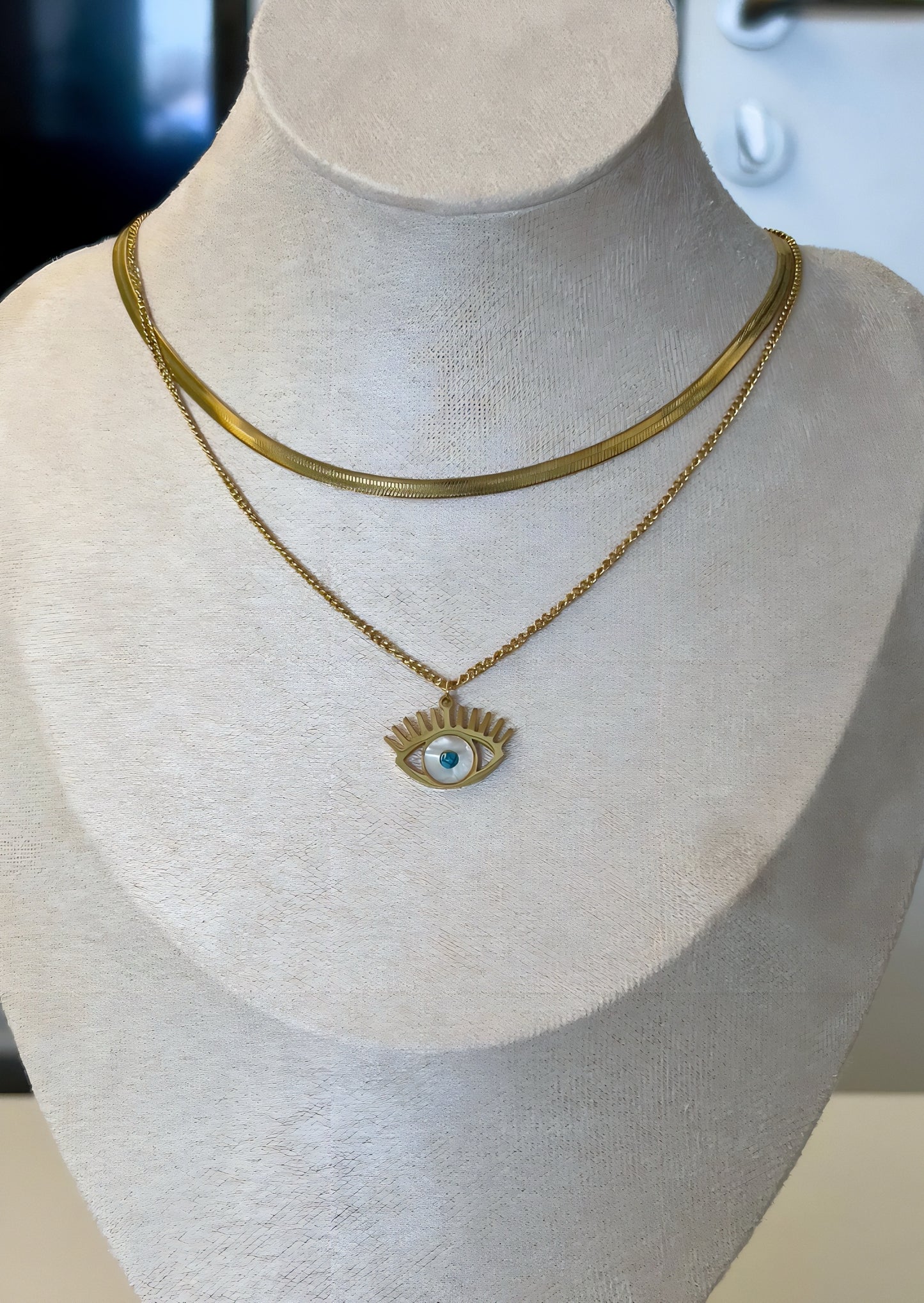 Layered Evil Eye Necklace