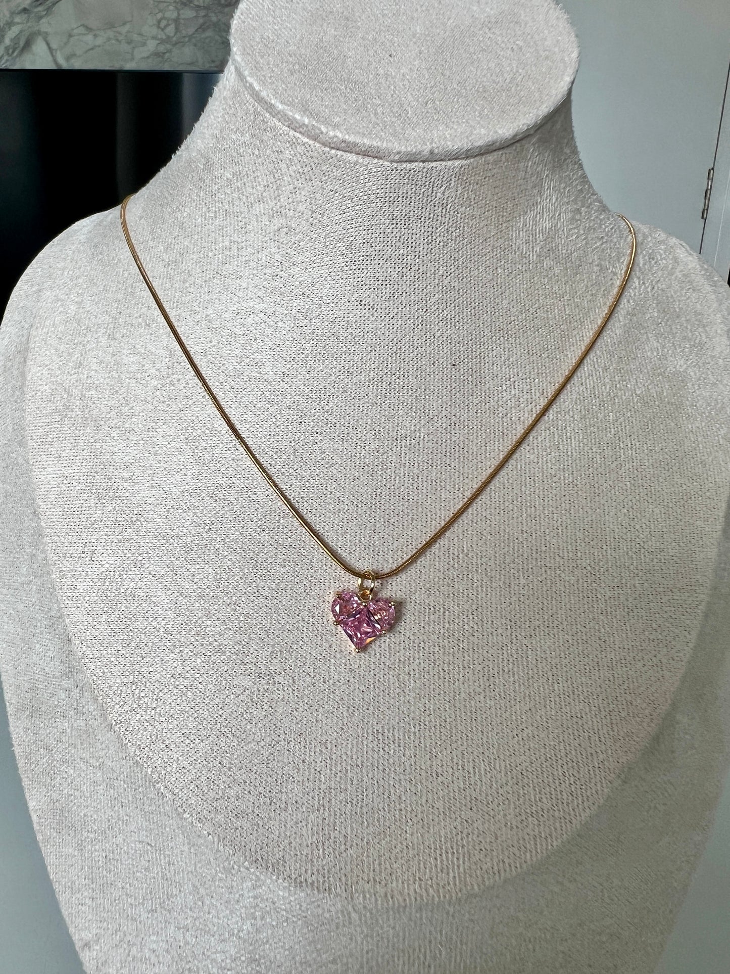 Tresure of Love Rose Crystal Necklace