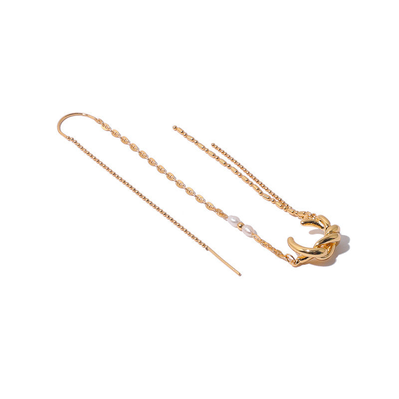 Golden Cascade Ear Cuff