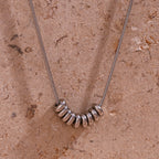 Silver Orbit Bead Necklace