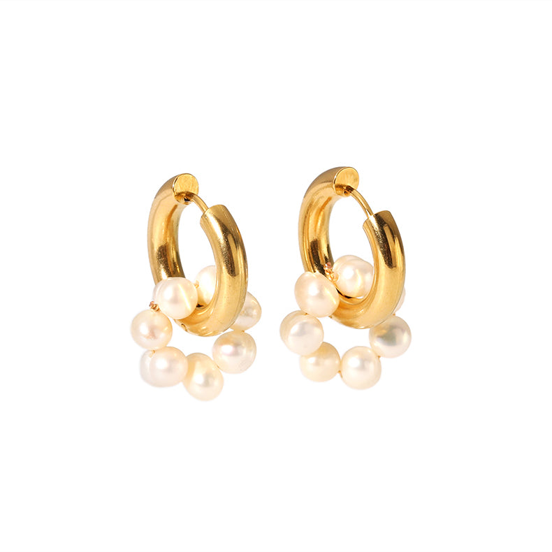 Pearl Loop Earrings