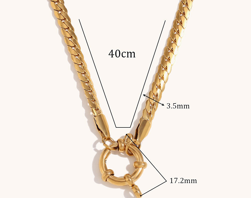 Cuban Chain Charm Necklace