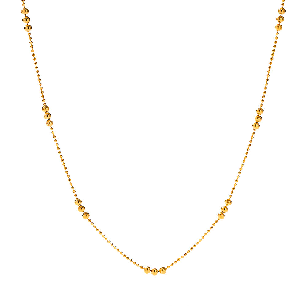 Golden Bead Stream Necklace