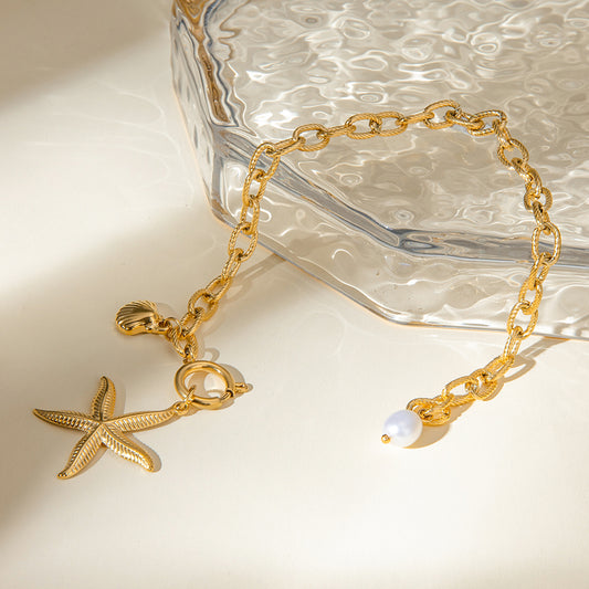 Coastal Starfish Charm Bracelet