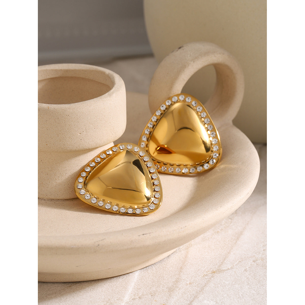 Golden Tria Earrings