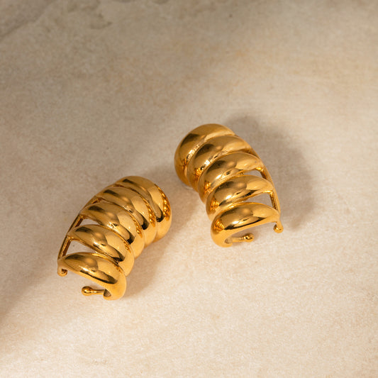 Spiral Gold Wrap Earrings