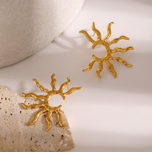 Sunburst Hoop Earrings