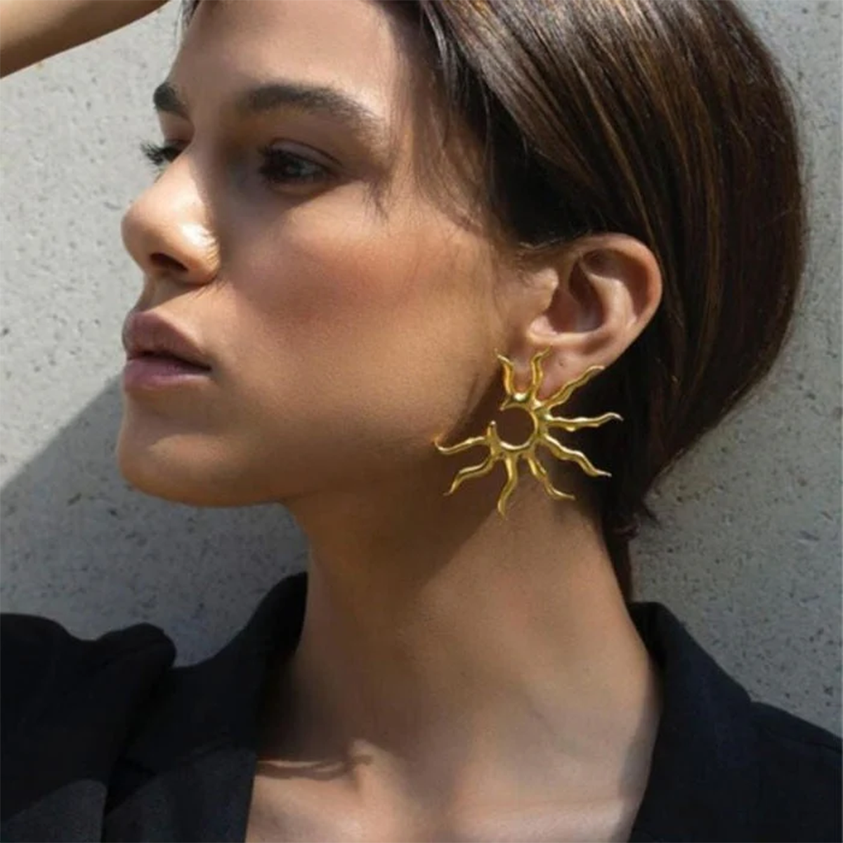 Sunburst Hoop Earrings