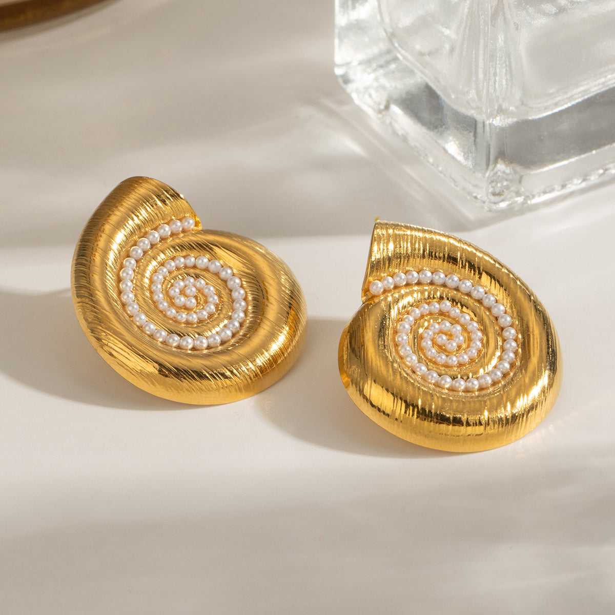 Golden Orbit Coil Earrings