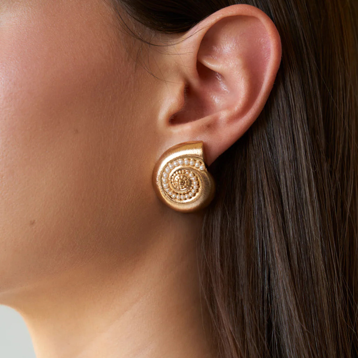 Golden Orbit Coil Earrings