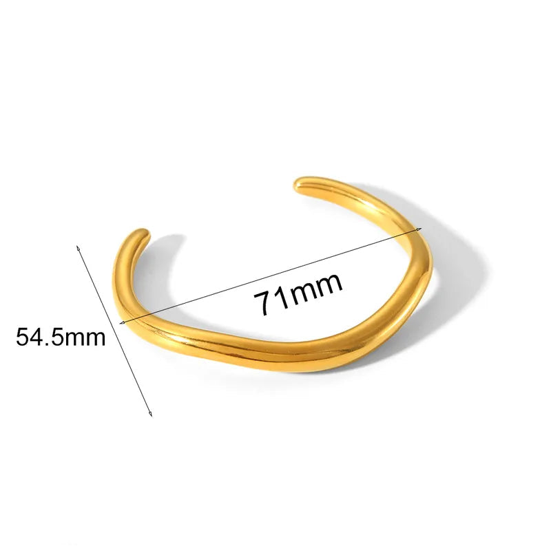 Golden Wave Cuff Bracelet