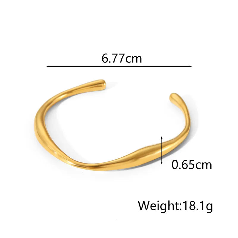 Wave Flow Cuff Bracelet