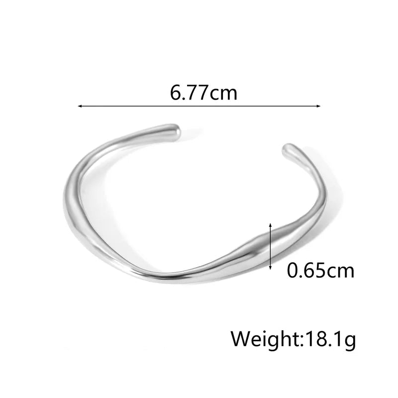 Wave Flow Cuff Bracelet