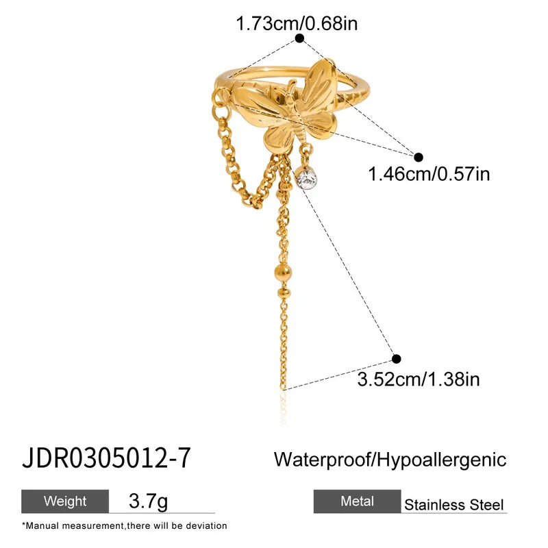 Butterfly Droplet Ring