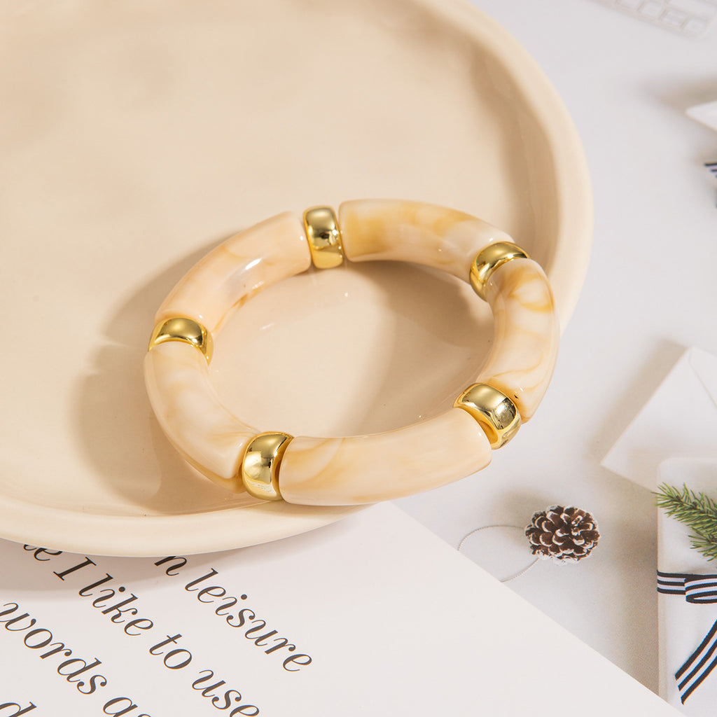 Golden Resin Chunky Bracelet