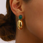 Jade Glow Drop Earrings