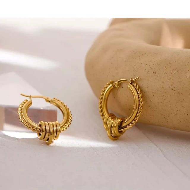 Golden Kira Hoop Earrings