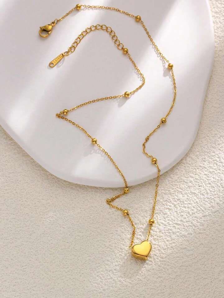 Beaded Chain Love Necklace
