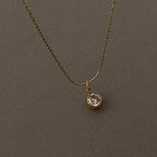 Solitaire Crystal Pendant Necklace