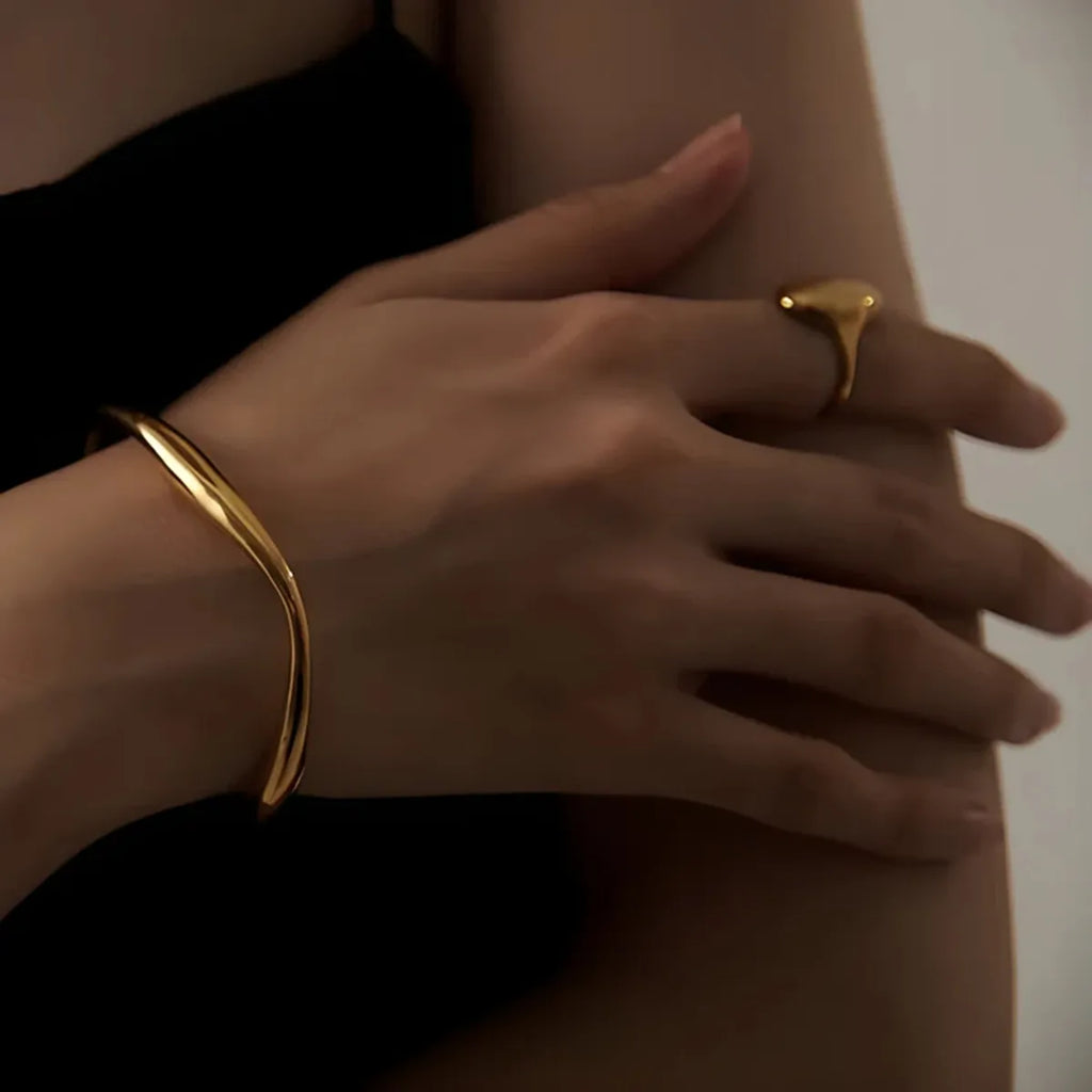 Wave Flow Cuff Bracelet