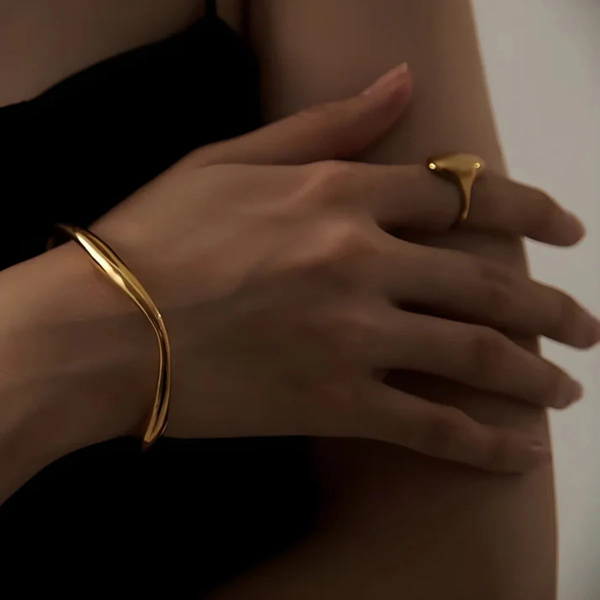 Wave Flow Cuff Bracelet