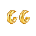 Classic Bold Golden Hoop Earrings
