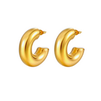Classic Bold Golden Hoop Earrings