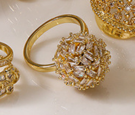 Golden Burst Ring