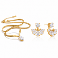 Pear V Diamond Necklace & Starlight Studs Bundle