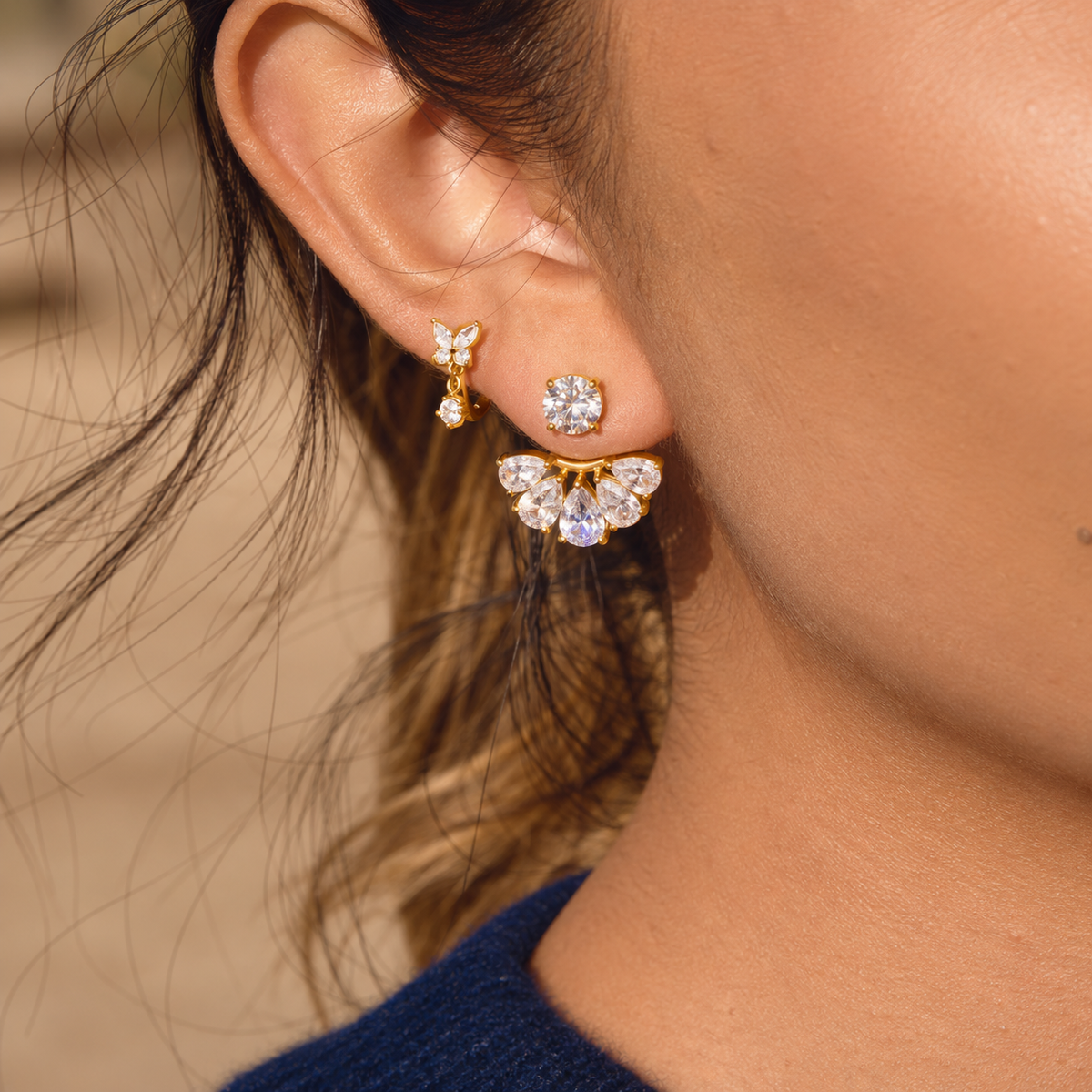 Starlight Studs + Butterfly Dew Huggies Bundle