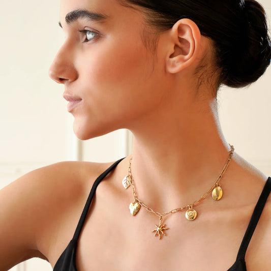 Dreamy Charms Gold-Plated Necklace